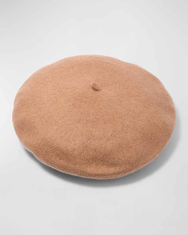 Brown Wool Felt Beret
